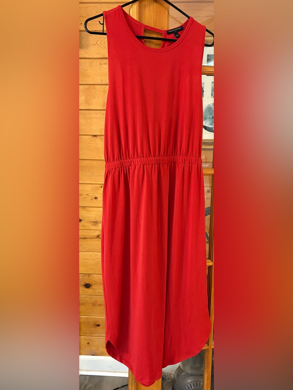Banana Republic Orange knit Dress Sz Large